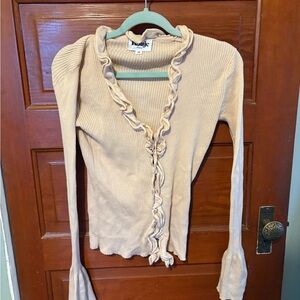Round ruffle cardigan! Great condition.